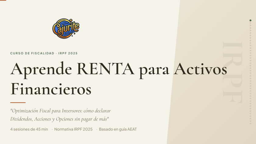 CURSO RENTA: Optimización Fiscal para Inversores